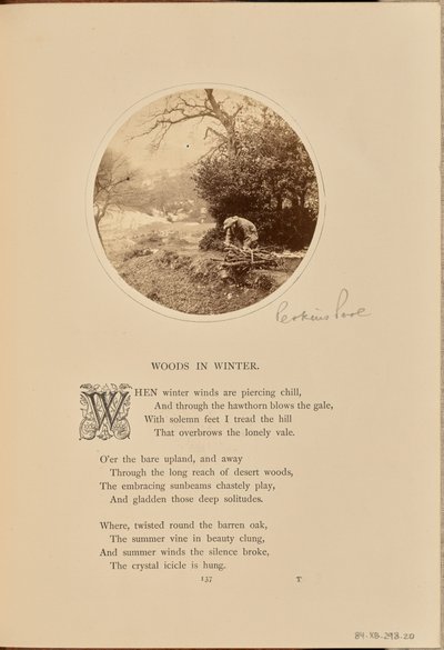 [Een man sprokkelt brandhout, Engeland]. door William Grundy