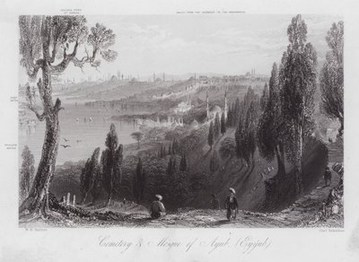 Begraafplaats en moskee van Ayub, Eyyub (gravure) door William H. Bartlett