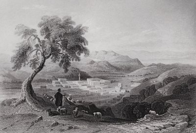 Nazareth, kijkend naar de vlakte van Esdraelon door William H. Bartlett
