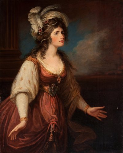 Portret van Sarah Siddons (1755-1831) als Zara door William Hamilton