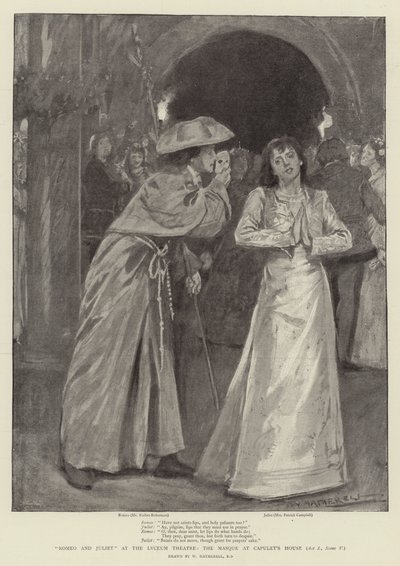 Romeo en Julia in het Lyceum Theater, het Masker bij Capulet