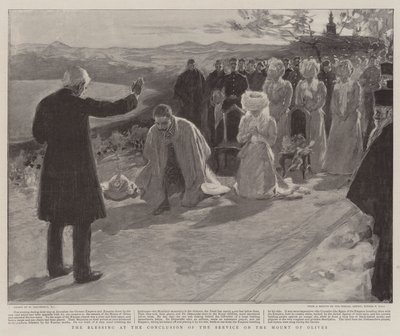 De Zegen aan het Einde van de Dienst op de Olijfberg door William Hatherell
