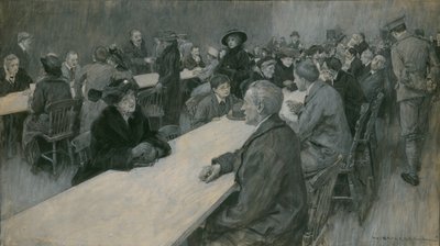 De vijand in Engeland: bezoekdag in het interneringskamp nabij Londen door William Hatherell
