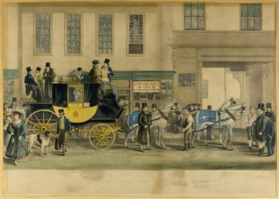De Blenheim, Vertrekkend van het Star Hotel, Oxford door William Havell