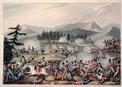 Slag bij Barrosa, 5 maart 1811, geëtst door I. Clarke, geaquarelleerd door M. Dubourg, 1811 door William Heath