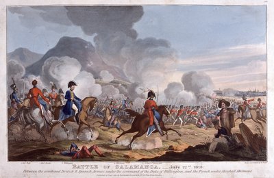 Slag bij Salamanca op 22 juli 1812, gepubliceerd 1821 door William Heath