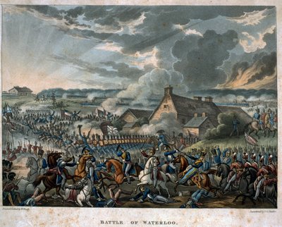 Slag bij Waterloo door William Heath