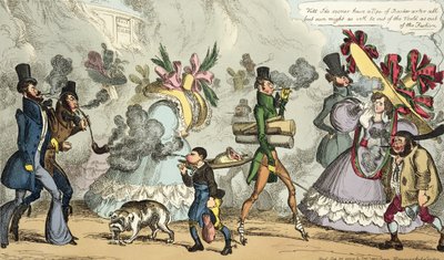 Puff, Puff, Het is een Tijdperk van Puffing, Puff, Puff, Puff, gepubliceerd september 1827 door Thomas McLean, Londen door William Heath