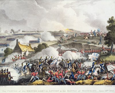 Het Centrum van het Britse leger in Actie in de Slag bij Waterloo, 18 juni 1815 door William Heath