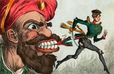Het begin van de Krimoorlog door de ogen van de West-Europese karikaturist, 1850s door William Heath