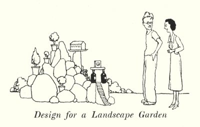 Ontwerp voor een Landschapstuin door William Heath Robinson