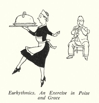 Eurhythmics, een oefening in houding en gratie door William Heath Robinson