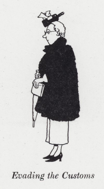 Ontwijken van de douane door William Heath Robinson
