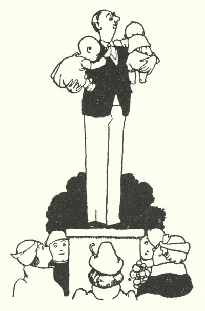 Hoe een perfecte echtgenoot te zijn (litho) door William Heath Robinson