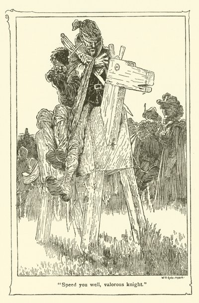 Illustratie voor Don Quichot door William Heath Robinson