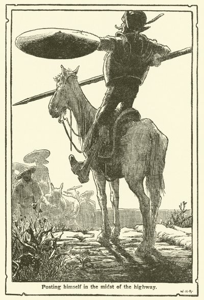 Illustratie voor Don Quichot door William Heath Robinson