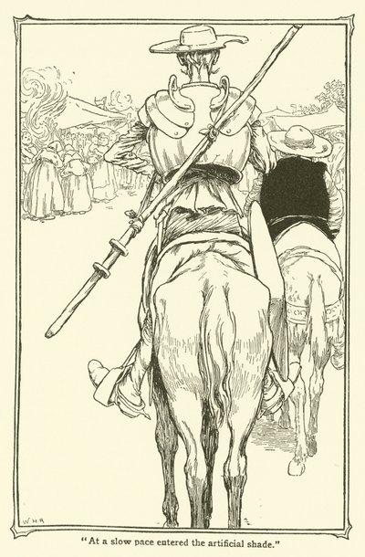 Illustratie voor Don Quichot door William Heath Robinson