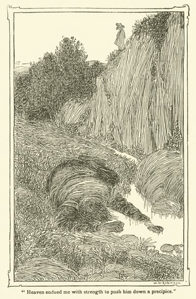 Illustratie voor Don Quichot door William Heath Robinson
