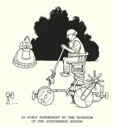 Illustratie voor Railway Ribaldry door W Heath Robinson door William Heath Robinson