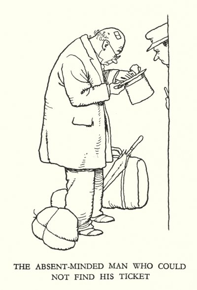 Illustratie voor Railway Ribaldry door W Heath Robinson door William Heath Robinson