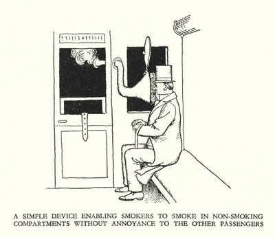 Illustratie voor Railway Ribaldry door W Heath Robinson door William Heath Robinson