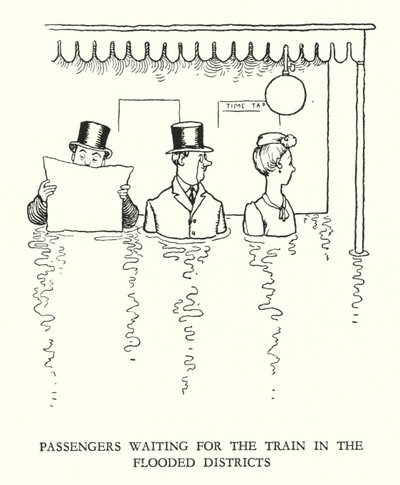 Illustratie voor Railway Ribaldry door W Heath Robinson door William Heath Robinson