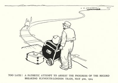 Illustratie voor Railway Ribaldry door W Heath Robinson door William Heath Robinson