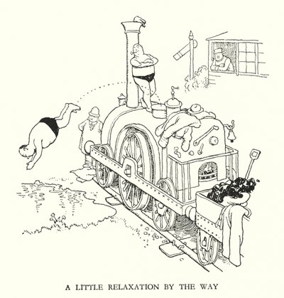 Illustratie voor Railway Ribaldry door W Heath Robinson door William Heath Robinson