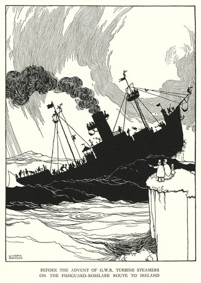 Illustratie voor Railway Ribaldry door W Heath Robinson door William Heath Robinson