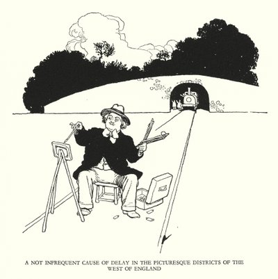 Illustratie voor Railway Ribaldry door W Heath Robinson door William Heath Robinson