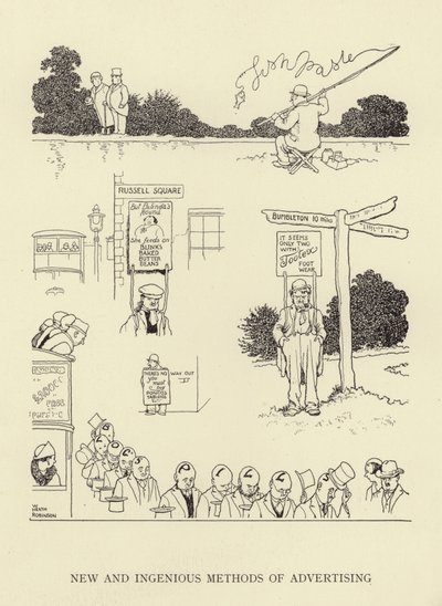 Nieuwe en ingenieuze methoden van adverteren door William Heath Robinson