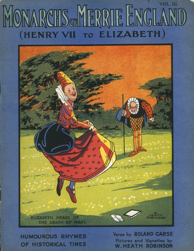 Koningin Elizabeth I hoort van de dood van Koningin Mary door William Heath Robinson