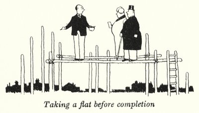 Een flat nemen voor voltooiing door William Heath Robinson