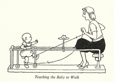De baby leren lopen door William Heath Robinson