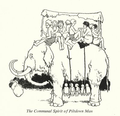 De Gemeenschapsgeest van Piltdown Man door William Heath Robinson