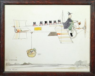 Het Eton-vliegtuig door William Heath Robinson