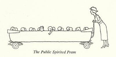 De openbare geestige kinderwagen door William Heath Robinson