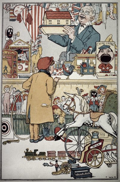 De speelgoedwinkel, 1900 door William Heath Robinson