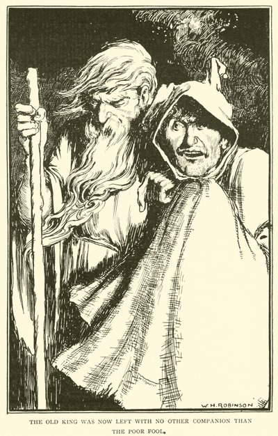 De oude koning was nu alleen met de arme dwaas door William Heath Robinson