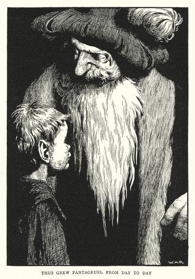 Zo groeide Pantagruel van dag tot dag door William Heath Robinson