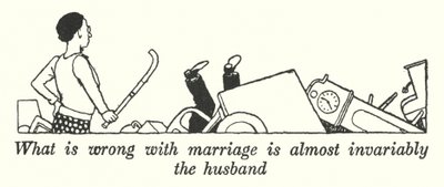 Wat er mis is met het huwelijk is bijna altijd de echtgenoot (litho) door William Heath Robinson
