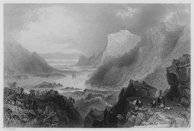 Toegang tot Killarney vanaf de Kenmare Road (gravure) door William Henry (after) Bartlett