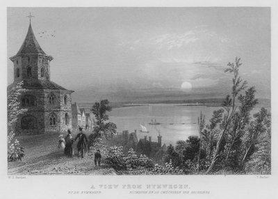 Een uitzicht vanaf Nijmegen (gravure) door William Henry Bartlett