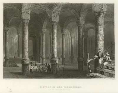 Cisterne van Philoxenos, Constantinopel door William Henry Bartlett