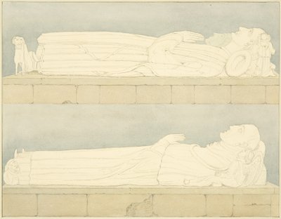 Beelden van de Canynges in St Mary Redcliffe door William Henry Bartlett