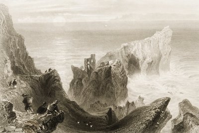 Kenbaan Castle, nabij Ballycastle, County Antrim, Noord-Ierland, uit 