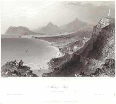 Killiney Bay in County Wicklow door William Henry Bartlett