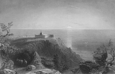Mount Carmel, kijkend naar de zee door William Henry Bartlett