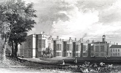 New Hall, nabij Chelmsford, Essex, gegraveerd door William Watkins, c.1832 door William Henry Bartlett