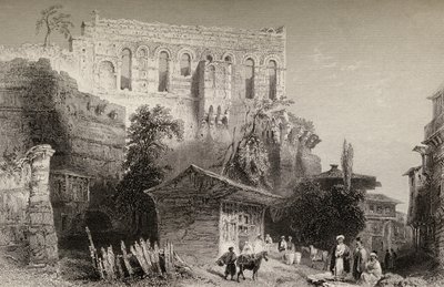 Paleis van Belisarius, Turkije, Istanbul door William Henry Bartlett